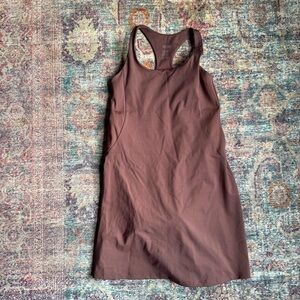 Girlfriend Collective Paloma Plum Brown Purple Racerback Activewear Dress, sz M